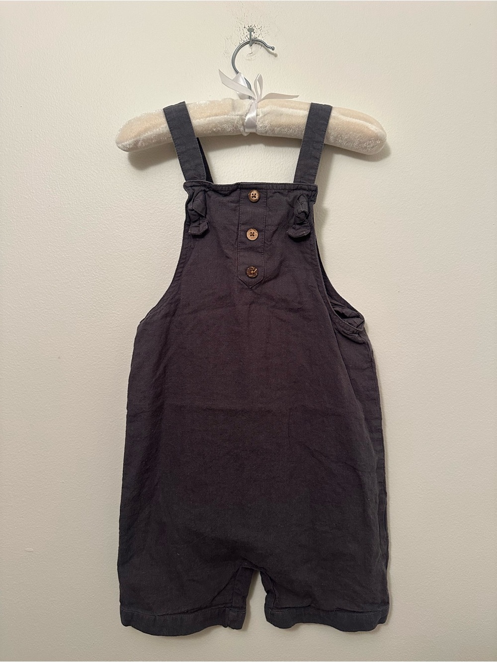 Oliver and Rain Linen/Cotton Gray Overalls